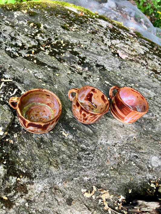 Set of Three Tiny Handled Cups