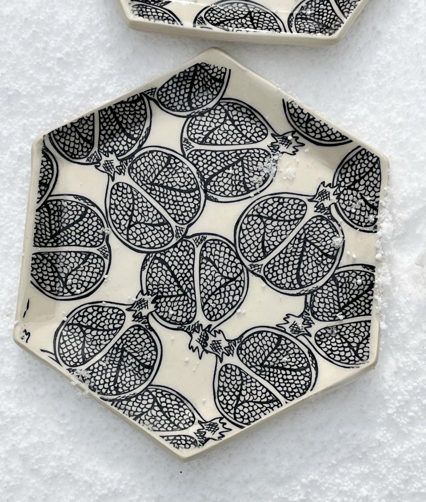 Set of Four Pomegranate Plates