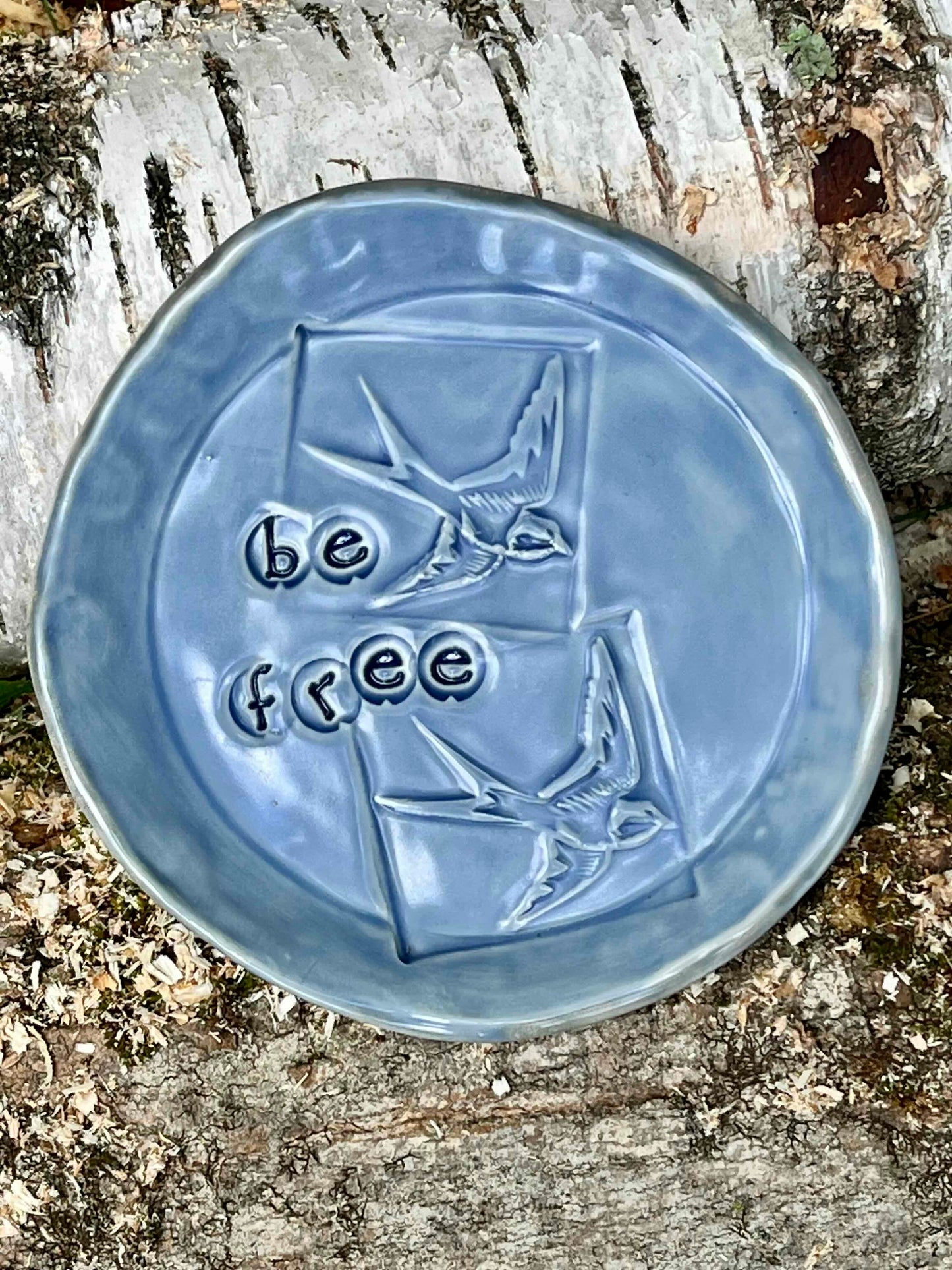Small "Be Free"  Plate