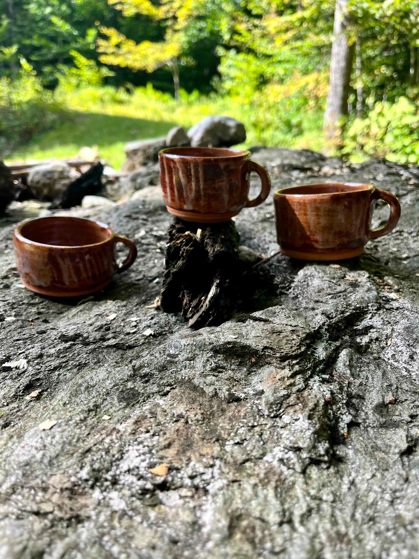 Set of Three Tiny Handled Cups